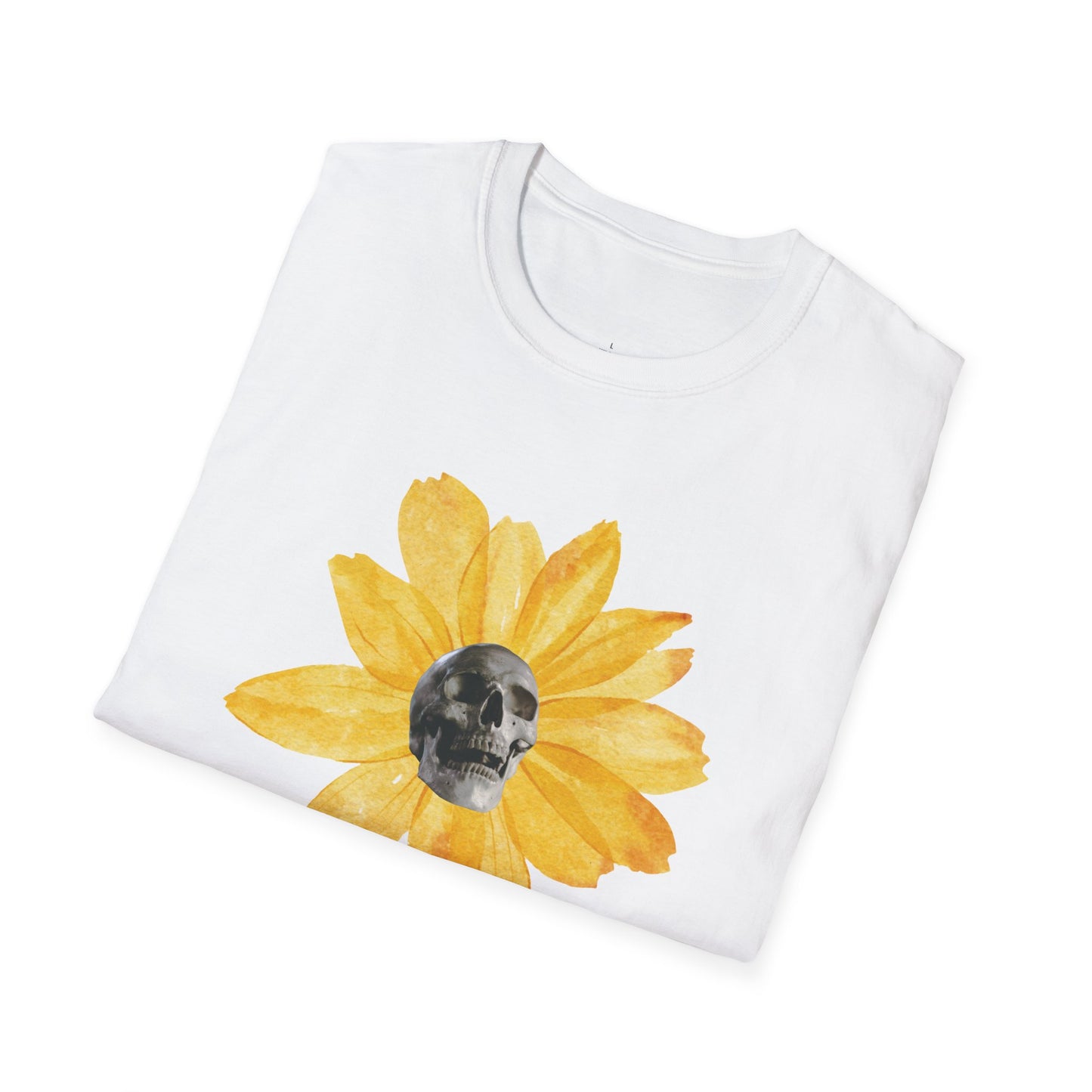 Skullflower: Radiant Sunflower Skull Unisex Softstyle T-Shirt