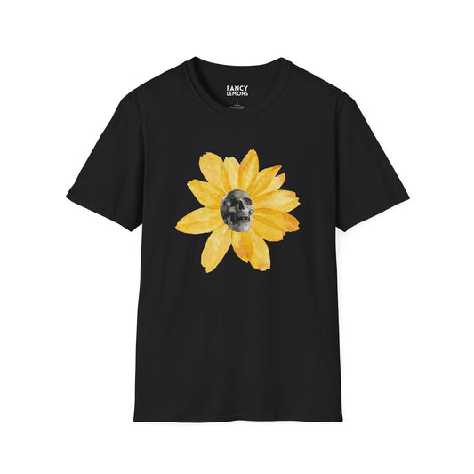 Skullflower: Radiant Sunflower Skull Unisex Softstyle T-Shirt