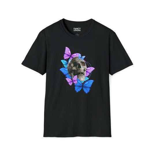 Butterfly Dreams: Skull & Butterfly Unisex Softstyle T-Shirt