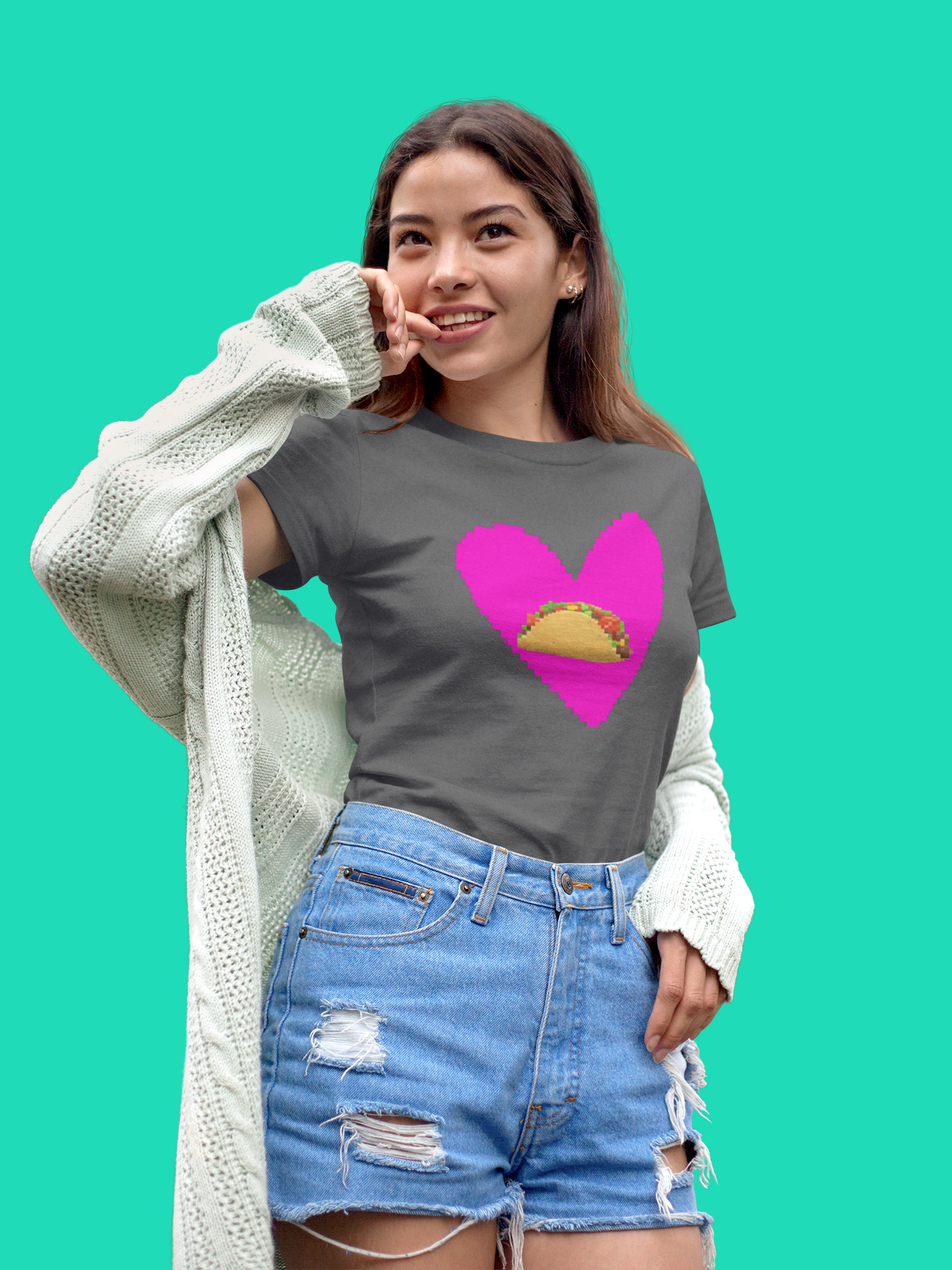 Pixel Taco Love Unisex Softstyle T-Shirt: Where Gaming Meets Flavor